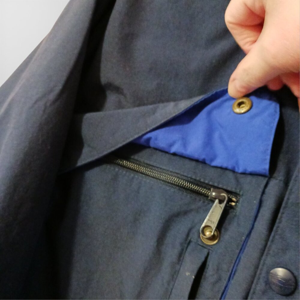 Vintage L.L. Bean Mainebound Field Parka Jacket Navy Blue Women's Large XL - Picture 7 of 13